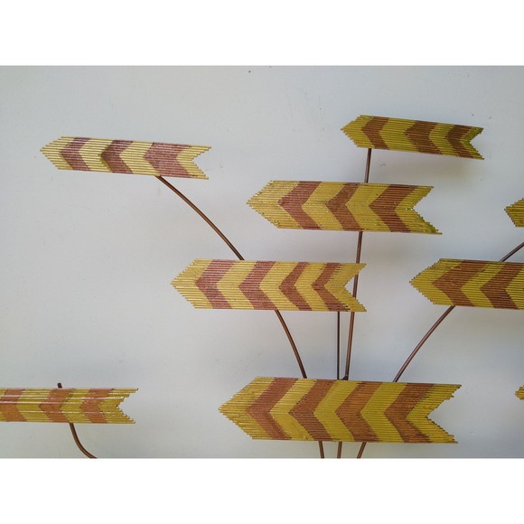 Copper and Brass Aztec Tree  Metal Wall Hanging Art Decor Sculpture - Picture 4 of 6